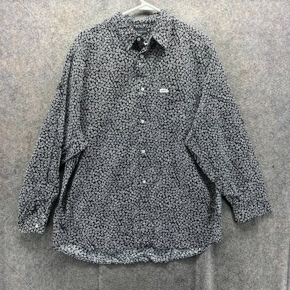 Guess by Georges Marciano Shirt Mens Medium Black White Swirl Print Vintage USA - Picture 1 of 9